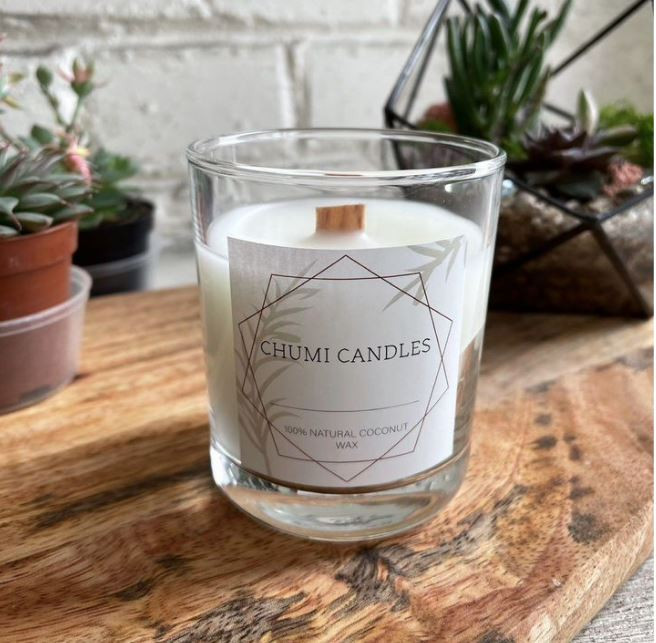 Свеча ароматическая с деревянным фитилём Chumi Candles